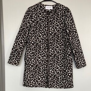Cupcakes & Cashmere Leopard Print Full Zip Jacket